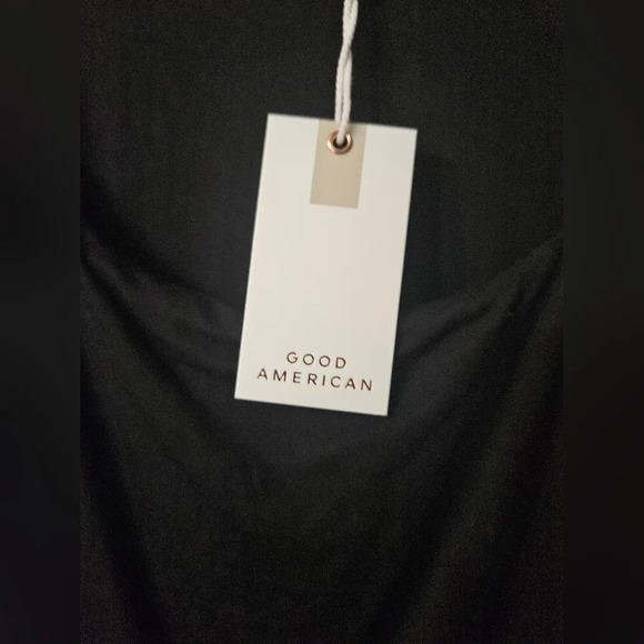 NWT GOOD AMERICAN Ruched Squareneck Maxi Dress - Picture 5 of 7